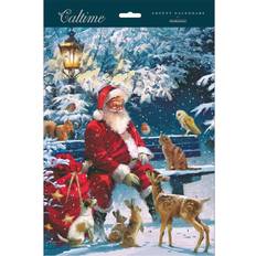 Woodmansterne Traditional advent calendar santa exclusive design 325mm x 245mm 24 doors