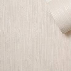 Muriva Plain Cream Stripe Wallpaper Thick Textured Slightly Imperfect Paste The Wall
