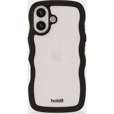 Holdit Apple iPhone 7 Plus/8 Plus Mobilskal Holdit Phone Case Wavy Black/Transparent iPhone 16 Plus