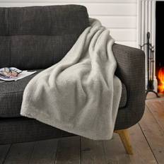 Multicoloured Blankets The Lyndon Company Ashford Supersoft Faux Fur Throw cm x cm Blankets Multicolour, Silver (180x130cm)