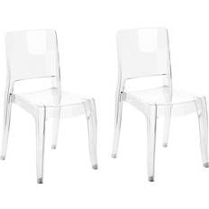 Beliani Bankettstol Westbridge Set Om 2 Transparent Köksstol 2st