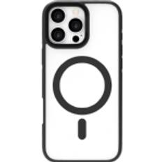 eSTUFF iPhone 16 Pro INFINITE HELSINKI Hybrid Plastik Cover med Kickstand MagSafe Kompatibel Sort Gennemsigtig