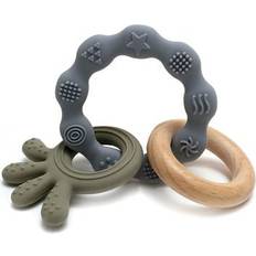 Biteleker Magni Teether bracelet Squid and wood appendix Green 5567