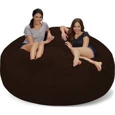 Leathers Bean Bags Chill Sack Chair 7-feet Microsuede Chocolate Bean Bag