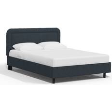 Blue Beds Lauren Upholstered Bed - Gray/Blue Metal Classic Navy Linen Full