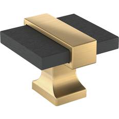 Deurknoppen Amerock Overton Kastknop 35 mm Lang Geborsteld Matzwart Champagnebrons