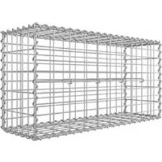 Vita Gabionkorgar Songmics Gabionkorg Metall Med 5 x 10 cm Mesh Väggvägg 100 x 50 x 30 cm Silver