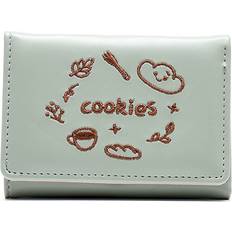 Wallets & Key Holders RYWOLT Womens Cookie Print Short Wallet - Green