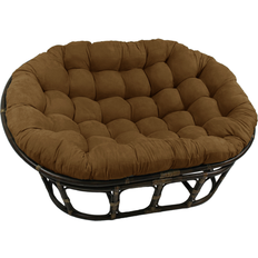 Blazing Needles Microsuede Indoor Double Papasan 58" x 6" x 78" - Saddle Chair Cushions Brown