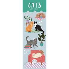 Multicoloured Calendar & Notepads Carousel Calendars Cats Illustrated Slim Calendar 2025