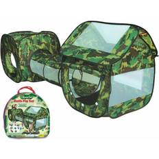 Quickdraw 2.4m Army Camouflage Pop Up Play Tent House & Tube Tunnel