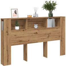 Ek - Inbyggda förvaringar Sänggavlar vidaXL Med Förvaring Artisian Ek 180 x 18.5 x 102.5 cm Sänggavel 180cm