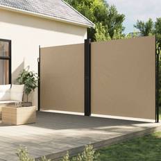 Black Side Awnings vidaXL Retractable Side Awning Outdoor Privacy Screen 220 x 1000 cm