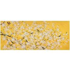 White Posters Fletcher Prentice Blossom On Yellow 30 cm x 60 cm Poster