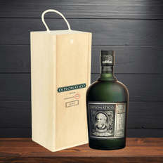 Personalised Diplomatico Reserva Exclusiva Rum Gift Set in Wooden Box 70cl