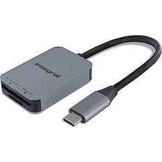 Dual Slot UHS-II SD & UHS microSD USB C 3.2 Gen-1 Memory Card Reader Adapter Fast 5Gb/s transfer speed, plug & play and Windows & Mac Compatible