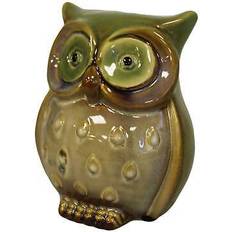 Céramique Petites Boîtes Ceramic Owl Bank - Green Small Box