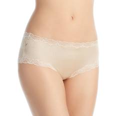 Silk Panties Uwila Warrior Silk Lace Trim Briefs Beige