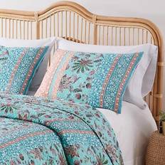 Barefoot Bungalow Audrey Sham - - - King Pillow Case Turquoise, Blue (91.44x)