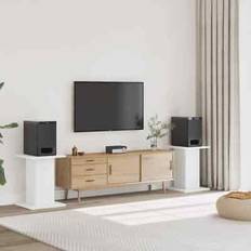 Wood Speaker Stands vidaXL Speaker Stands 2 Pcs White 30 x 30 x 60 cm Engineered Wood