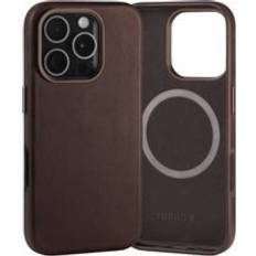 Torro iPhone 16 Pro Leather Slimline Bumper Case MagSafe Compatible Dark Brown
