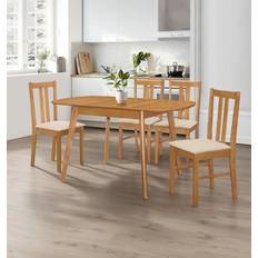 Hallowood Furniture Aston Butterfly Extending Table With 4 Chairs Dining Set