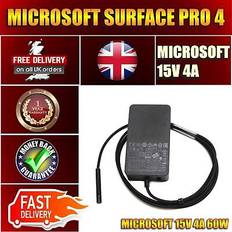 Microsoft 60W Surface Book Pro 3/4 Power Supply Charger Adapter 15V/4A