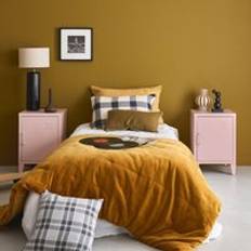 Pink Bedside Tables Sweeek Pair Of 1-door Metal 38 x 38 x 55.7 cm Bedside Table