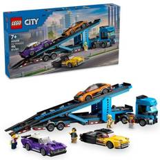 Monster Truck LEGO City 60408 Car Transporter Truck with Sports Cars