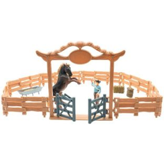 Mojo Western Ranch Corral Hestefold med Hest 14 Dele