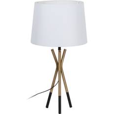 Elegant Black and White Golden Iron Desk 40W