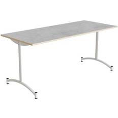 Tranås Skolmöbler Zeb 1650x700 mm Højde 720 mm Lys Grå Linoleum Og Hvidt Stel Spisebord
