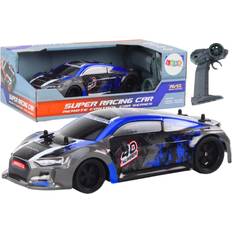 B2X 1:18 RC Drift Car Blue, Rubber Tires, 2.4G Control