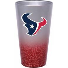 Beer Glasses The Memory Company Houston Texans 16 oz Crackle Pint Beer Glass