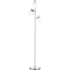 Northio 40W Med E27 Sockel & 3 Glasskärmar Silver + Vit 169 cm Golvlampa