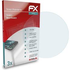 atFoliX 3x protective film compatible with Swatch MoonSwatch film clear &flexible 04 FX-ACTIFLEX