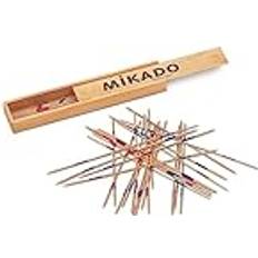 Cayro Mikado 6 år trämodell brädspel barn och vuxna med låda och skjutlock kul och balans 2 till 8 spelare