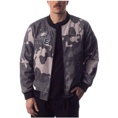 Outerwear The Wild Collective Men's and Women's Gray Distressed Philadelphia Eagles Camo Bomber Jacket Gray