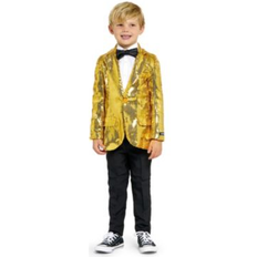 Jakkesæt Børnetøj OppoSuits Guld Paillet Jakke