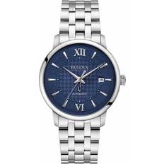 Bulova Hudson Stainless Steel Blue Dial Automatic 96B447 Men's Watch