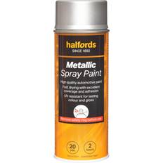 Halfords M0-030 Silver Metallic Car Spray Paint 400 ml