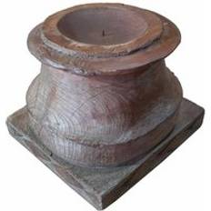 Wood Candle Holders Alexandra House Living Brown Acacia Mango Wood 28 x 23 x 28 cm Candle Holder