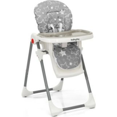 Gray Sitting Furniture SlickBlue Folding Baby High Dining Chair with 6-Level Height Adjustment - Grey