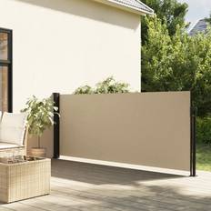 Sidomarkiser vidaXL Infällbar Sidomarkis Beige 120x600 cm
