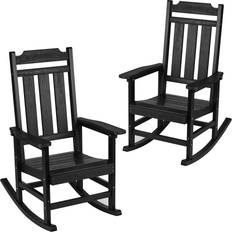 Schaukelstühle VEVOR 2x Schaukelsessel Relaxsessel 181 6kg Schwarz