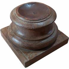 Brown Candle Holders Alexandra House Living Brown Acacia Mango Wood 28 x 20 x 28 cm Candle Holder