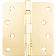 Door Levers Stone Harbor Hardware 4" Ball-Bearing Door Hinges 1/4" Radius Corner 4.0 H x 4.0 W x 0.087 D in Yellow Polished Brass