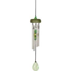 Woodstock Chimes Hanging Outdoor Silver Alloy Green Wind