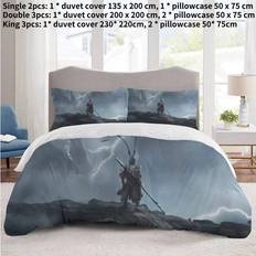 Veishet Myth Wukong Game 3d Quilt Bedding Set Pillowcase Single Double Duvet Cover Black