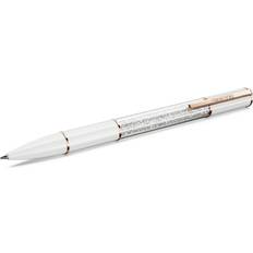 Gold Desktop Stationery Swarovski Crystalline Lustre Ballpoint Pen White Rose Gold-Tone Plated